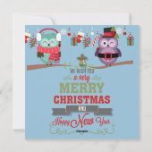 Vrolijk Kerstfeest/Gelukkig Nieuwjaar Feestdagenkaart (Achterkant)