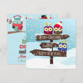 Vrolijk Kerstfeest/Gelukkig Nieuwjaar Feestdagenkaart (Voorkant / Achterkant)