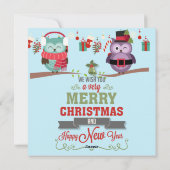 Vrolijk Kerstfeest/Gelukkig Nieuwjaar Feestdagenkaart (Achterkant)