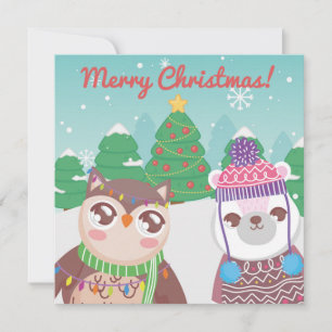 Vrolijk Kerstfeest/Gelukkig Nieuwjaar Feestdagenkaart