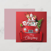 Vrolijk Kerstfeest/Gelukkig Nieuwjaar Feestdagenkaart (Voorkant / Achterkant)