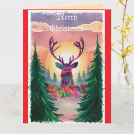 Vrolijk kerstfeest Gelukkig Nieuwjaar Floral Holid Kaart