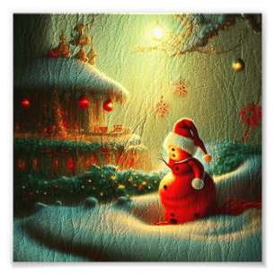 Vrolijk kerstfeest, gelukkig Nieuwjaar! Foto Afdruk