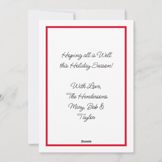 Vrolijk kerstfeest | Gelukkig nieuwjaar | Gingerbr Feestdagenkaart (Achterkant)