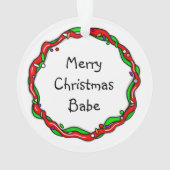 Vrolijk kerstfeest | Gelukkig nieuwjaar | Gingerbr Ornament (achterkant)