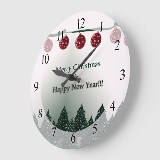 Vrolijk kerstfeest, gelukkig nieuwjaar grote klok (Hoek)