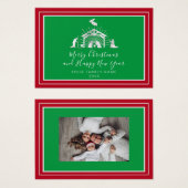 Vrolijk Kerstfeest Gelukkig Nieuwjaar Heilige Fami Visitekaartje (Voorkant /achterkant)
