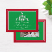 Vrolijk Kerstfeest Gelukkig Nieuwjaar Heilige Fami Visitekaartje (Bureau)