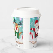 Vrolijk kerstfeest, gelukkig nieuwjaar kerstkerstm papieren bekers (Links)