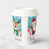 Vrolijk kerstfeest, gelukkig nieuwjaar kerstkerstm papieren bekers (Rechts)