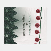 Vrolijk Kerstfeest, Gelukkig Nieuwjaar Kerstmis Fleece Deken (Voorkant (Horizontaal))