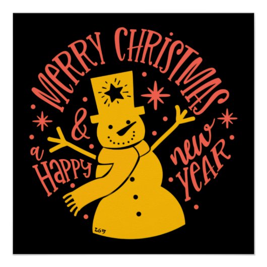 VROLIJK KERSTFEEST & GELUKKIG NIEUWJAAR Kerstmis Perfect Poster (Voorkant)