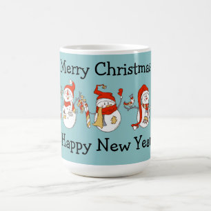 Vrolijk kerstfeest Gelukkig Nieuwjaar Koffiemok