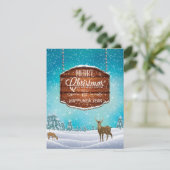 Vrolijk kerstfeest gelukkig nieuwjaar later feestdagenkaart (Staand voorkant)