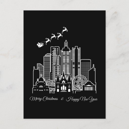 Vrolijk Kerstfeest Gelukkig Nieuwjaar Melbourne Au Briefkaart (Voorkant)