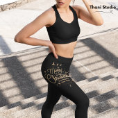 Vrolijk Kerstfeest Gelukkig Nieuwjaar Modern Zwart Leggings