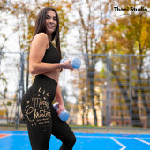 Vrolijk Kerstfeest Gelukkig Nieuwjaar Modern Zwart Leggings