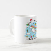 Vrolijk Kerstfeest Gelukkig Nieuwjaar Mokken & Cup (Voorkant links)