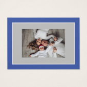 Vrolijk Kerstfeest Gelukkig Nieuwjaar Naam Blauw G Visitekaartje (Achterkant)