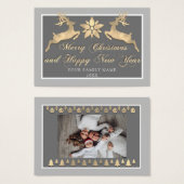 Vrolijk Kerstfeest Gelukkig Nieuwjaar Naam Foto Gr Visitekaartje (Voorkant /achterkant)