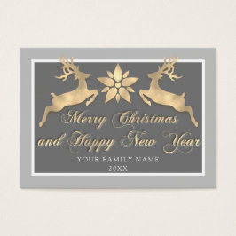 Vrolijk Kerstfeest Gelukkig Nieuwjaar Naam Foto Gr Visitekaartje
