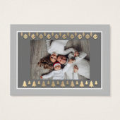 Vrolijk Kerstfeest Gelukkig Nieuwjaar Naam Foto Gr Visitekaartje (Achterkant)