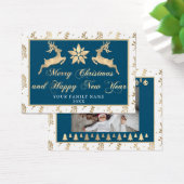 Vrolijk Kerstfeest Gelukkig Nieuwjaar Naam Foto Na Visitekaartje (Bureau)