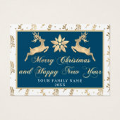 Vrolijk Kerstfeest Gelukkig Nieuwjaar Naam Foto Na Visitekaartje (Voorkant)