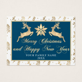 Vrolijk Kerstfeest Gelukkig Nieuwjaar Naam Foto Na Visitekaartje