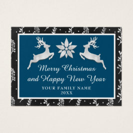 Vrolijk Kerstfeest Gelukkig Nieuwjaar Naam Marine  Visitekaartje