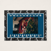 Vrolijk Kerstfeest Gelukkig Nieuwjaar Naam Marine  Visitekaartje (Achterkant)