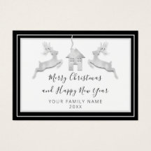 Vrolijk Kerstfeest Gelukkig Nieuwjaar Naam Wit Zwa