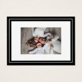 Vrolijk Kerstfeest Gelukkig Nieuwjaar Naam Wit Zwa Visitekaartje (Achterkant)