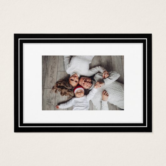 Vrolijk Kerstfeest Gelukkig Nieuwjaar Naam Wit Zwa Visitekaartje (Achterkant)