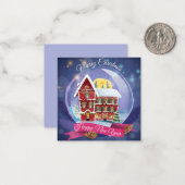 Vrolijk Kerstfeest/Gelukkig Nieuwjaar Notitiekaartje (Voorkant / Achterkant in situ)