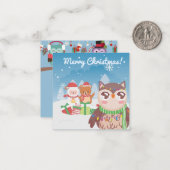 Vrolijk Kerstfeest/Gelukkig Nieuwjaar Notitiekaartje (Voorkant / Achterkant in situ)