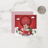 Vrolijk Kerstfeest/Gelukkig Nieuwjaar Notitiekaartje (Voorkant / Achterkant in situ)