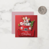 Vrolijk Kerstfeest/Gelukkig Nieuwjaar Notitiekaartje (Voorkant / Achterkant in situ)