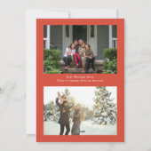 Vrolijk Kerstfeest Gelukkig Nieuwjaar Pine Holly F Feestdagenkaart (Achterkant)