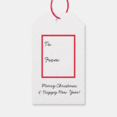 Vrolijk Kerstfeest Gelukkig Nieuwjaar Pinguïn Cadeaulabel (Achterkant)