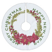 VROLIJK KERSTFEEST / GELUKKIG NIEUWJAAR, RODE POIN KERSTBOOM ROK (Voorkant)