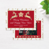Vrolijk Kerstfeest Gelukkig Nieuwjaar Rustic Visitekaartje (Bureau)