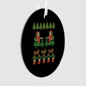 Vrolijk kerstfeest gelukkig nieuwjaar, santa pixel ornament (voorkant)