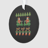 Vrolijk kerstfeest gelukkig nieuwjaar, santa pixel ornament (voorkant)