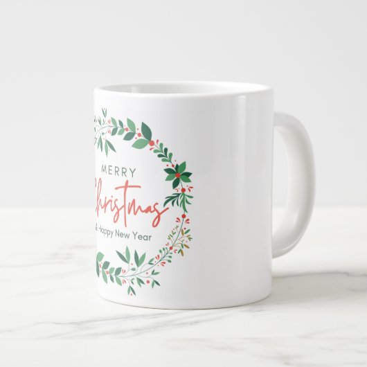 Vrolijk Kerstfeest & Gelukkig Nieuwjaar Specialty  Grote Koffiekop (Voorkant rechts)