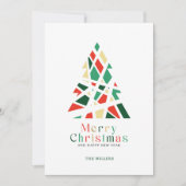 Vrolijk Kerstfeest Gelukkig Nieuwjaar Tree wenskaa Kaart (Voorkant)