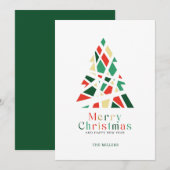 Vrolijk Kerstfeest Gelukkig Nieuwjaar Tree wenskaa Kaart (Voorkant / Achterkant)