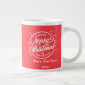 Vrolijk Kerstfeest & Gelukkig Nieuwjaar, Witte Typ Grote Koffiekop (Rechts)