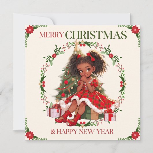 Vrolijk Kerstfeest & Gelukkig Nieuwjaar Zwart Meis (Voorkant)