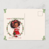Vrolijk Kerstfeest & Gelukkig Nieuwjaar Zwart Meis Feestdagenkaart (Achterkant)